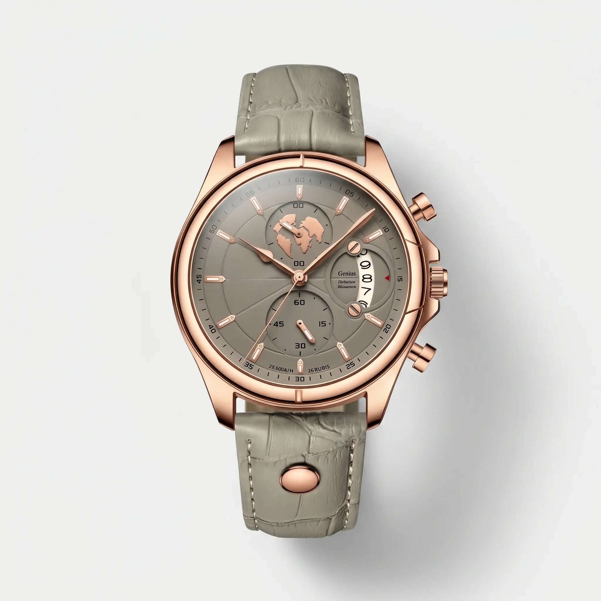 Meridian Nocturne Rose leather strap detail
