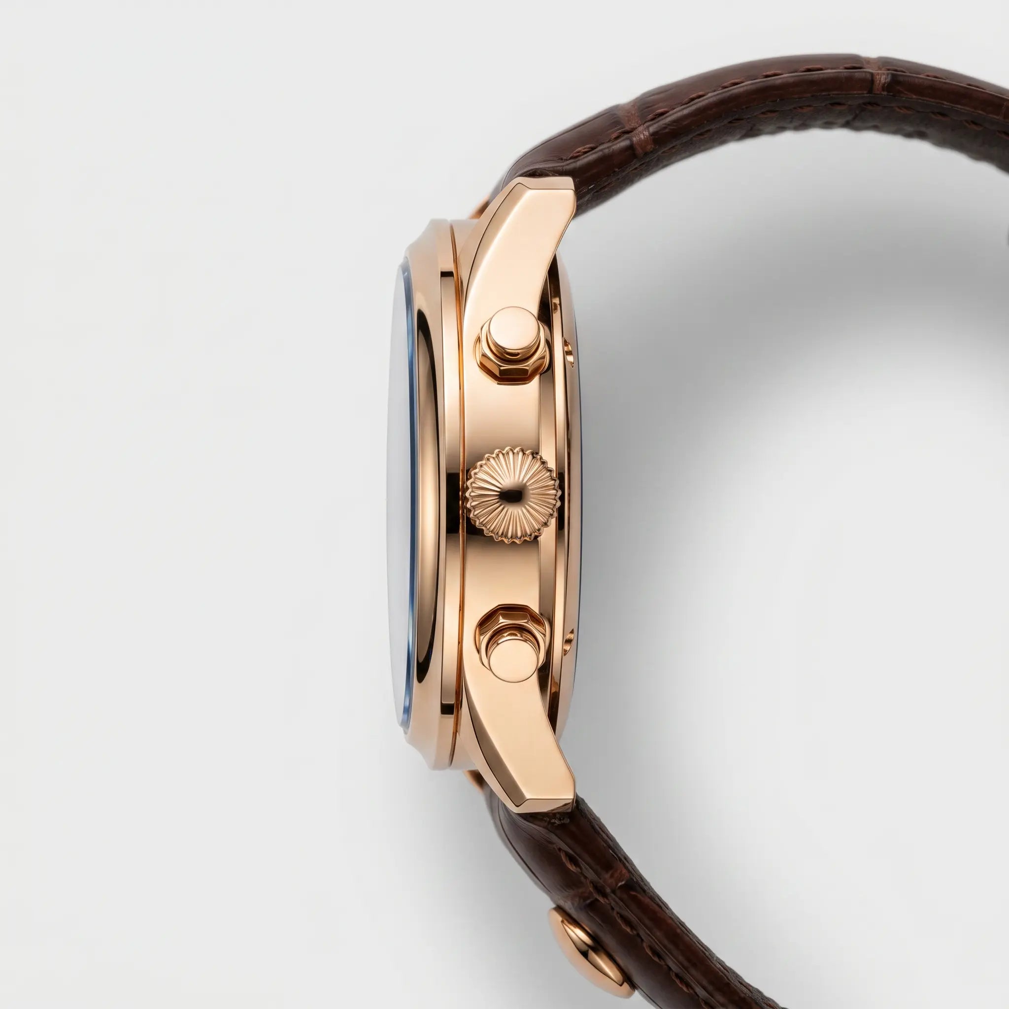 Close-up of the Meridian Atlantic Rose dial featuring the NORD globe motif