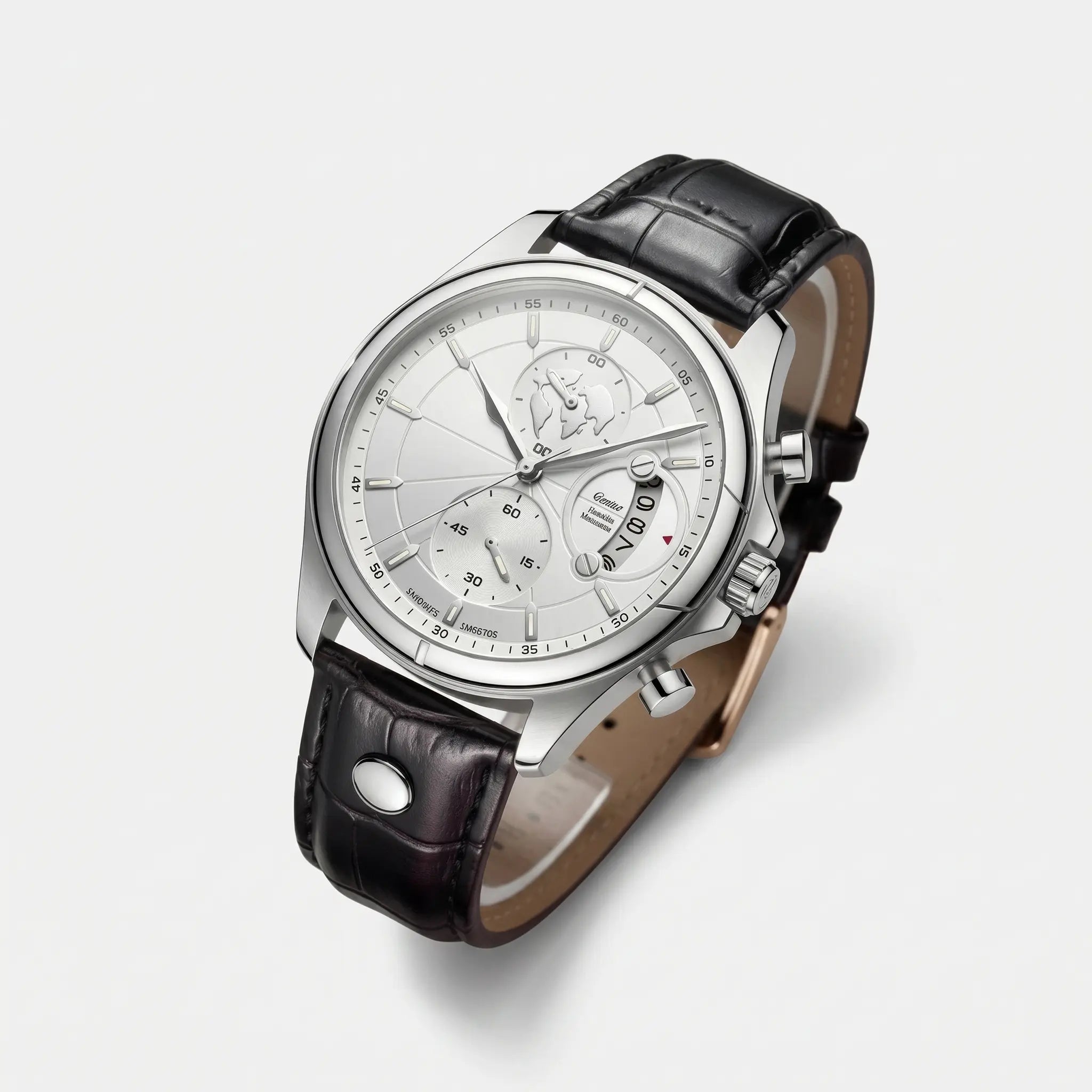 Meridian Ivory Steel leather strap and case detail
